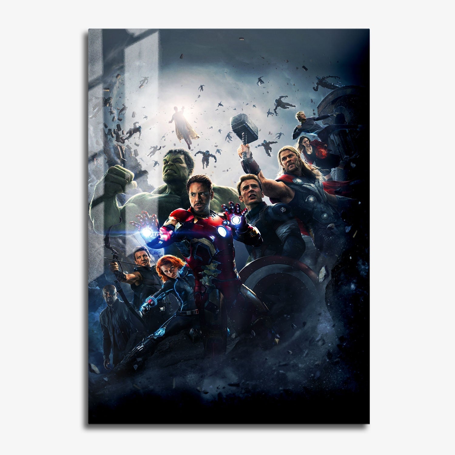Flex Designs Metal Poster Avengers Age of Ultron Textless 11 x 17" Home Goods - Movie 2015 Movie Metal Poster