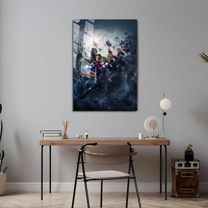 Flex Designs Metal Poster Avengers Age of Ultron Textless 24 x 36" Home Goods - Movie 2015 Movie Metal Poster