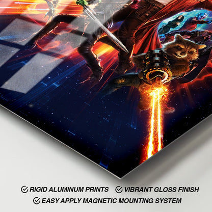 Flex Designs Metal Poster Guardians of the Galaxy Vol 2 Textless 11 x 17" Home Goods - Movie 2017 Movie Metal Poster