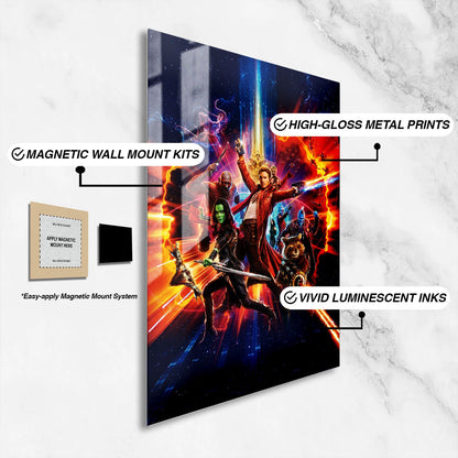 Flex Designs Metal Poster Guardians of the Galaxy Vol 2 Textless 16 x 24" Home Goods - Movie 2017 Movie Metal Poster