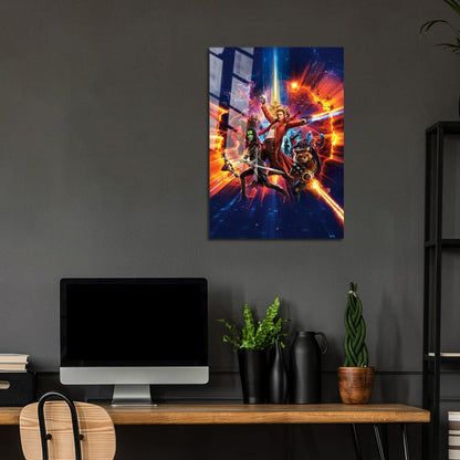 Flex Designs Metal Poster Guardians of the Galaxy Vol 2 Textless 5 x 7" Home Goods - Movie 2017 Movie Metal Poster