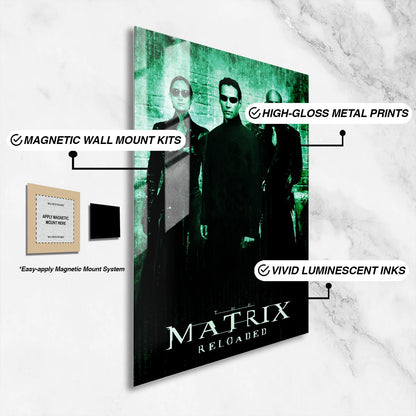 Flex Designs Metal Poster The Matrix Reloaded Classic 16 x 24" Home Goods - Movie 2003 Movie Metal Poster
