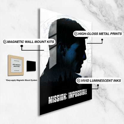 Flex Designs Metal Poster Mission Impossible 16 x 24" Home Goods - Movie 1996 Movie Metal Poster