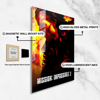 Flex Designs Metal Poster Mission Impossible II 16 x 24" Home Goods - Movie 2000 Movie Metal Poster