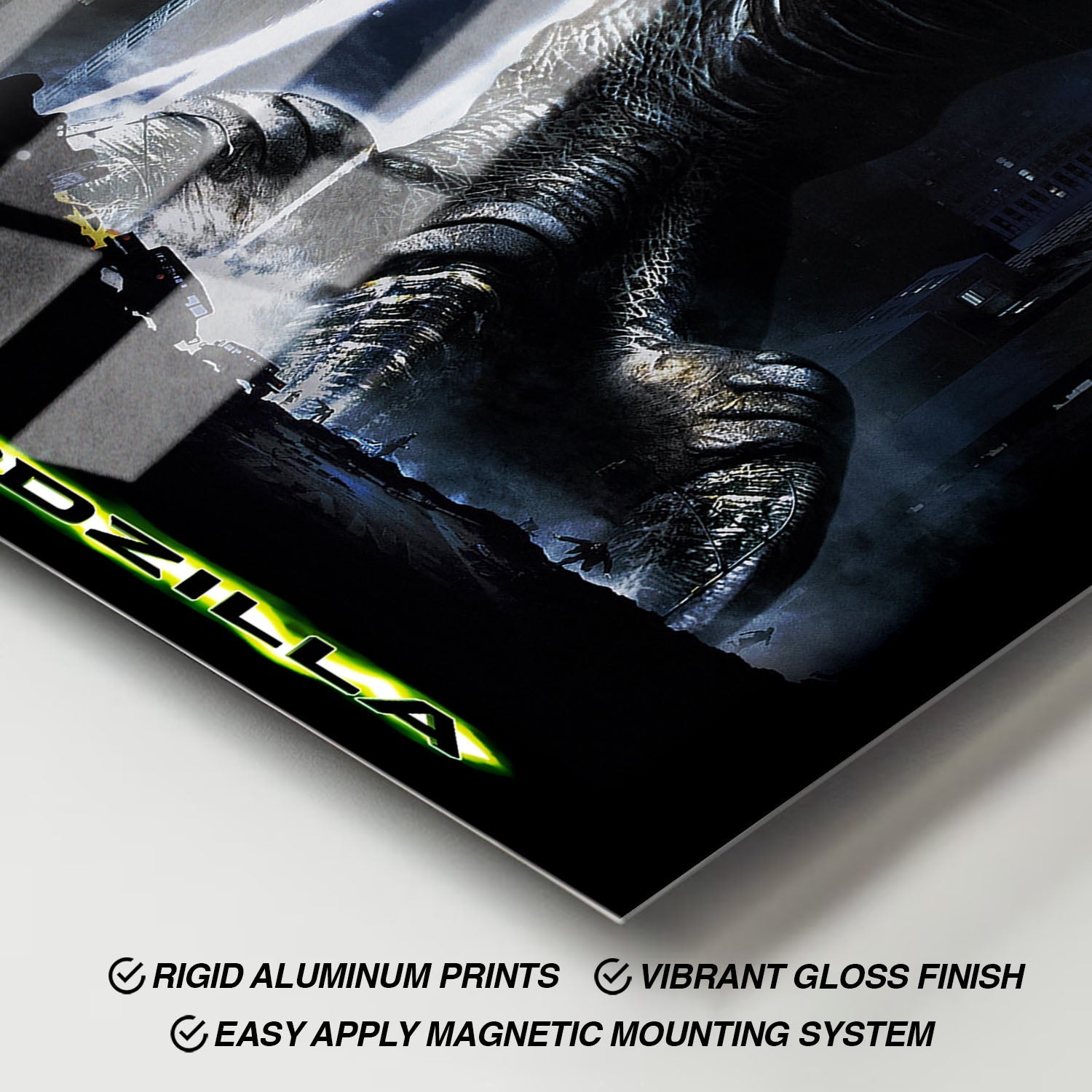 Flex Designs Metal Poster Godzilla 1998 11 x 17" Home Goods - Movie 1998 Movie Metal Poster