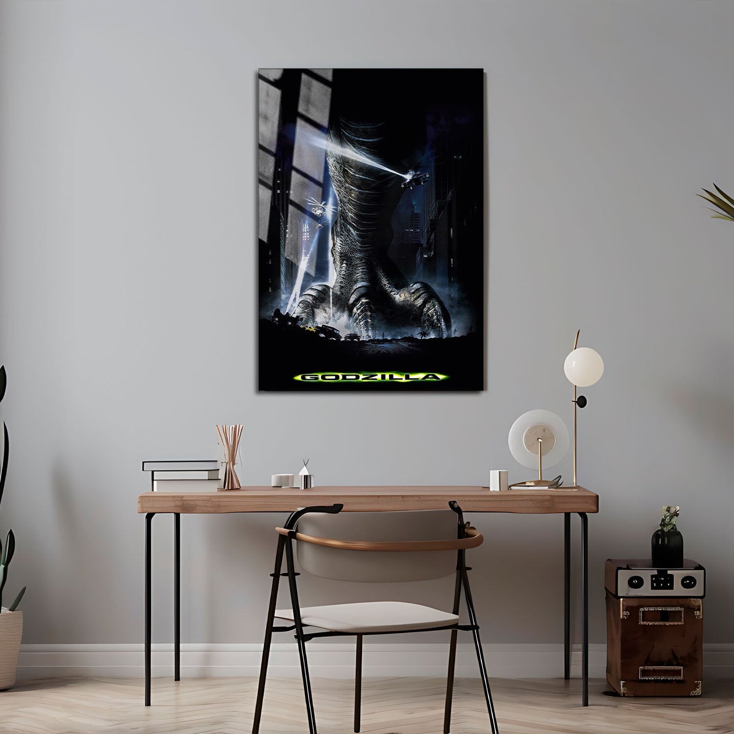 Flex Designs Metal Poster Godzilla 1998 24 x 36" Home Goods - Movie 1998 Movie Metal Poster