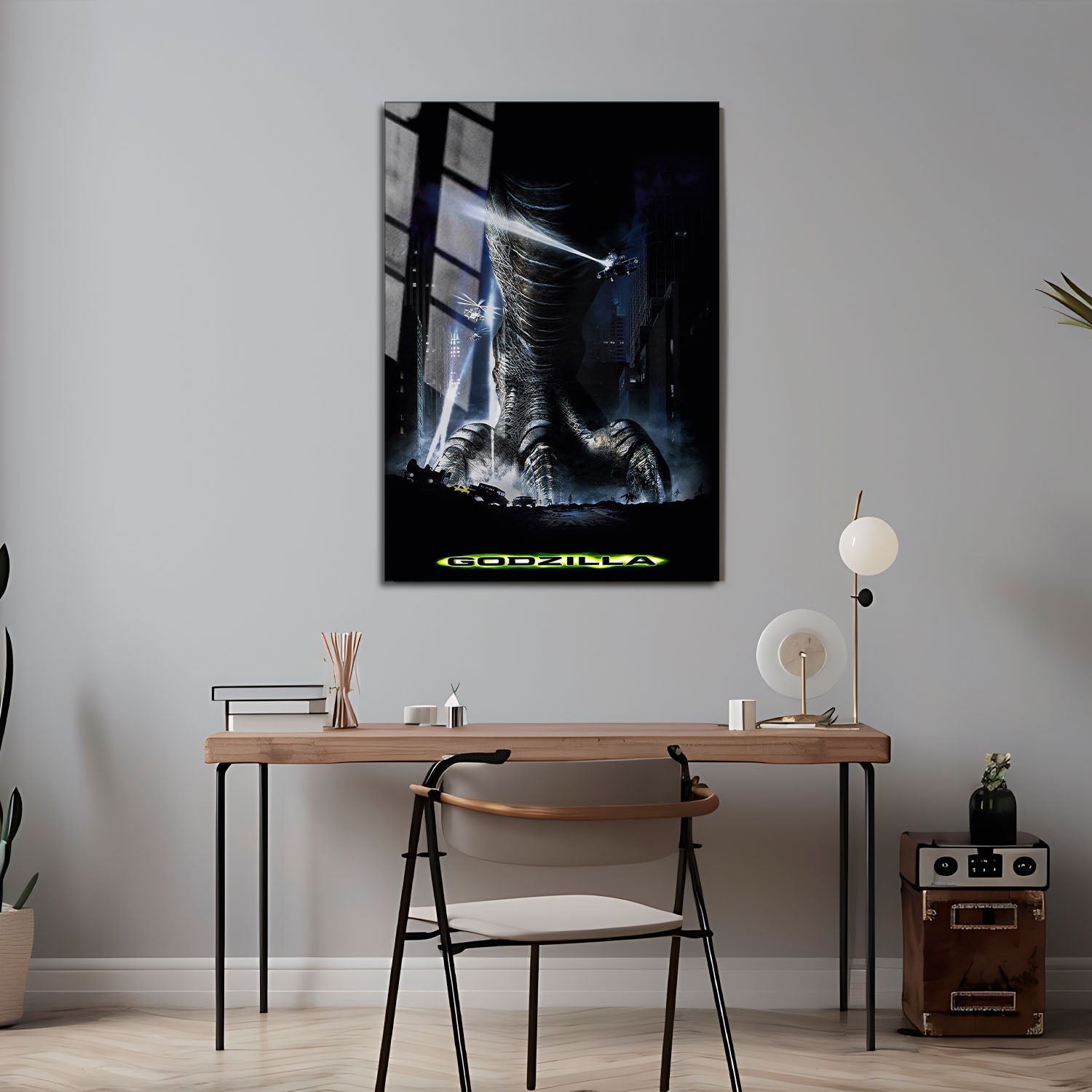 Flex Designs Metal Poster Godzilla 1998 24 x 36" Home Goods - Movie 1998 Movie Metal Poster