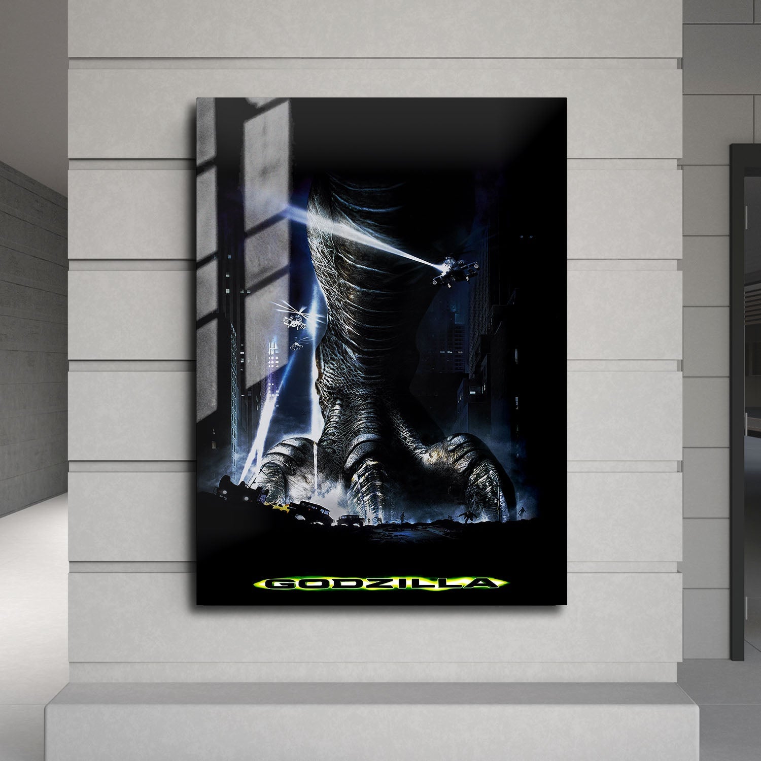 Flex Designs Metal Poster Godzilla 1998 24 x 36" Home Goods - Movie 1998 Movie Metal Poster