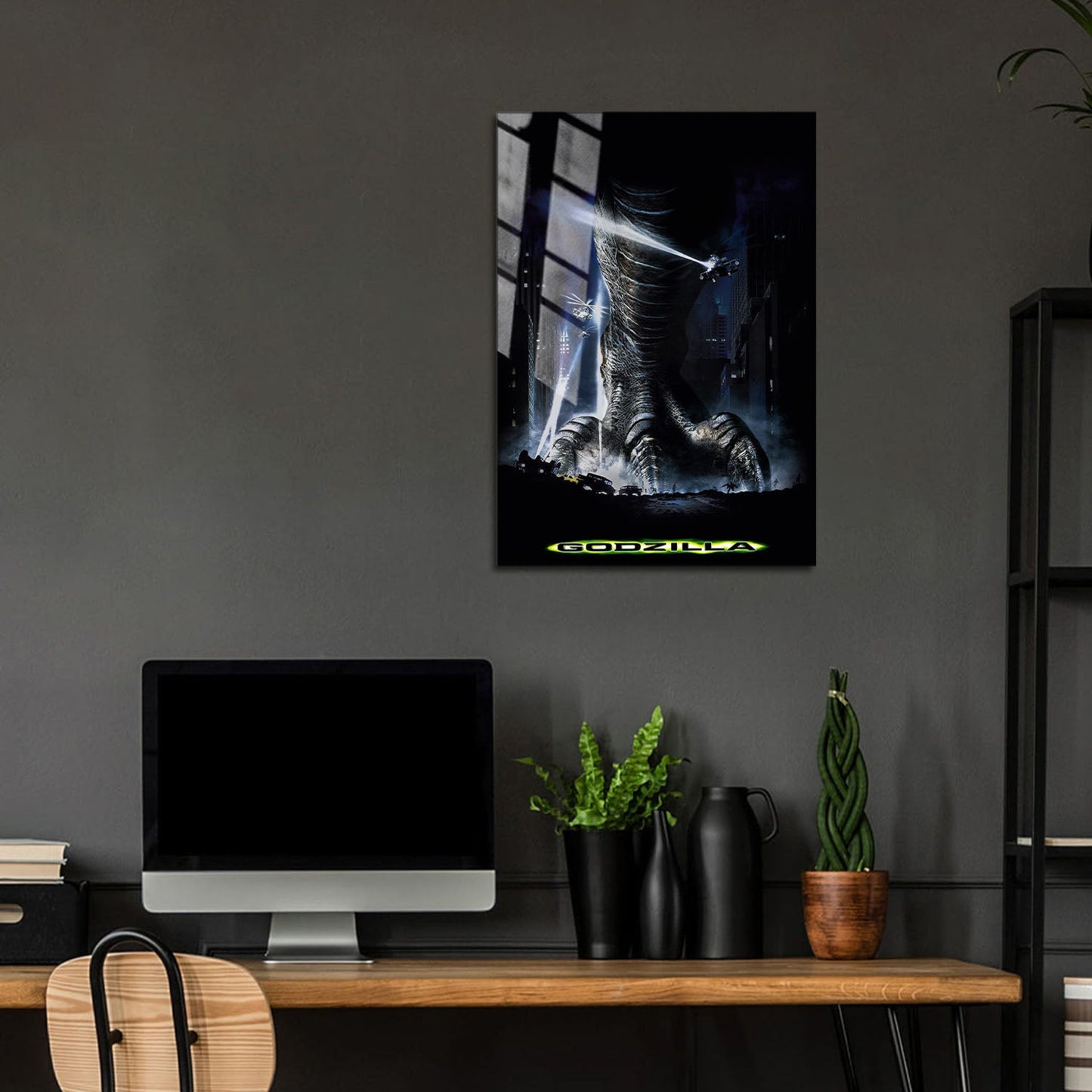 Flex Designs Metal Poster Godzilla 1998 5 x 7" Home Goods - Movie 1998 Movie Metal Poster