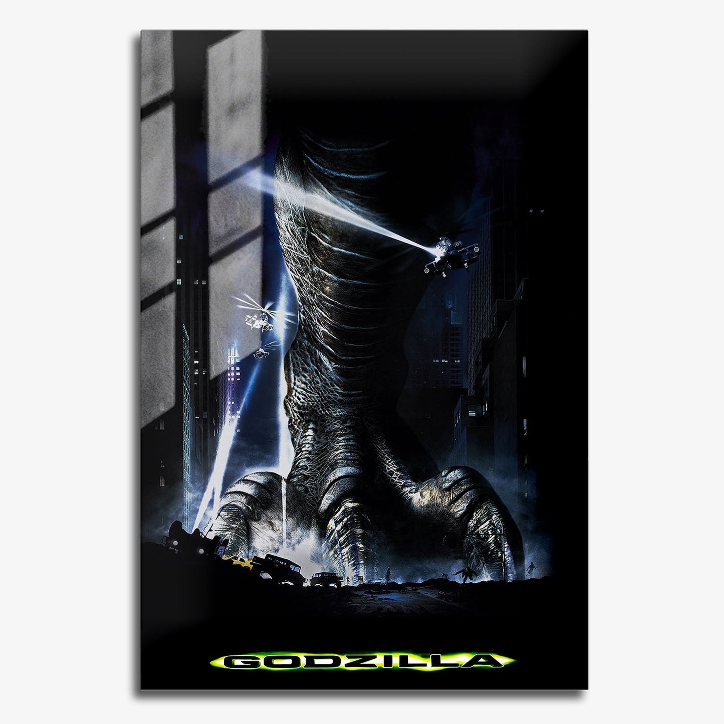 Flex Designs Metal Poster Godzilla 1998 11 x 17" Home Goods - Movie 1998 Movie Metal Poster