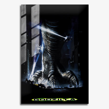 Flex Designs Metal Poster Godzilla 1998 11 x 17" Home Goods - Movie 1998 Movie Metal Poster