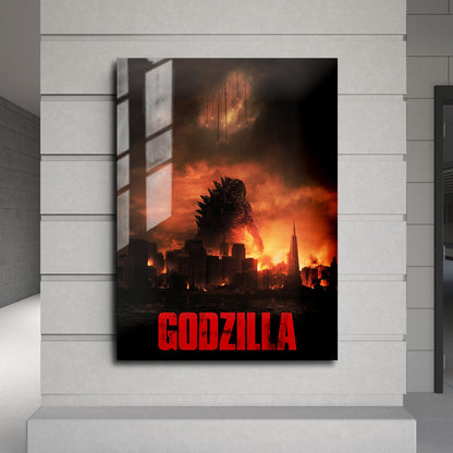 Flex Designs Metal Poster Godzilla 2014 24 x 36" Home Goods - Movie 2014 Movie Metal Poster