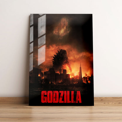 Godzilla 2014 Movie Metal Poster