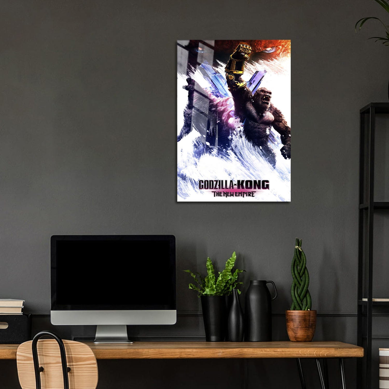 Flex Designs Metal Poster Godzilla x Kong The New Empire 5 x 7" Home Goods - Movie 2024 Movie Metal Poster