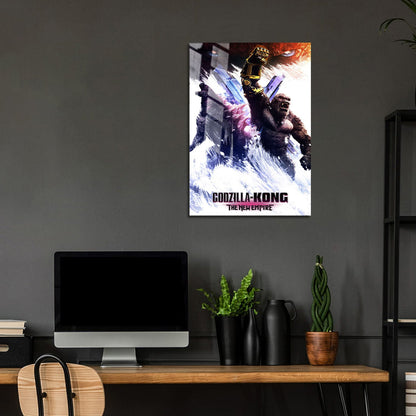 Flex Designs Metal Poster Godzilla x Kong The New Empire 5 x 7" Home Goods - Movie 2024 Movie Metal Poster