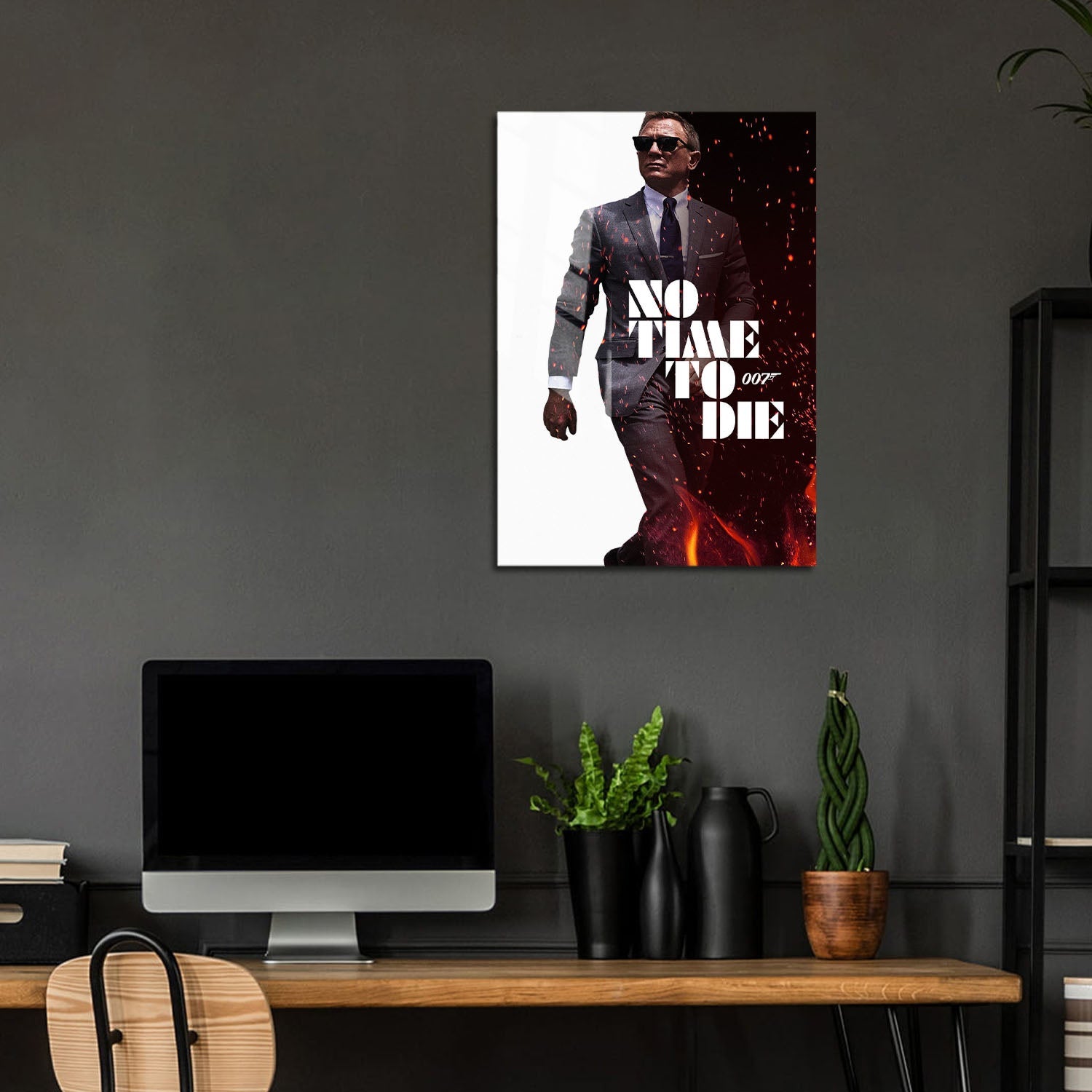Flex Designs Metal Poster No Time to Die Cinematic 5 x 7" Home Goods - Movie 2021 Movie Metal Poster