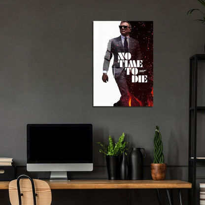 Flex Designs Metal Poster No Time to Die Cinematic 5 x 7" Home Goods - Movie 2021 Movie Metal Poster