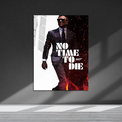Flex Designs Metal Poster No Time to Die Cinematic 5 x 7" Home Goods - Movie 2021 Movie Metal Poster