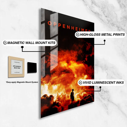 Flex Designs Metal Poster Oppenheimer Cinematic 16 x 24" Home Goods - Movie 2023 Movie Metal Poster