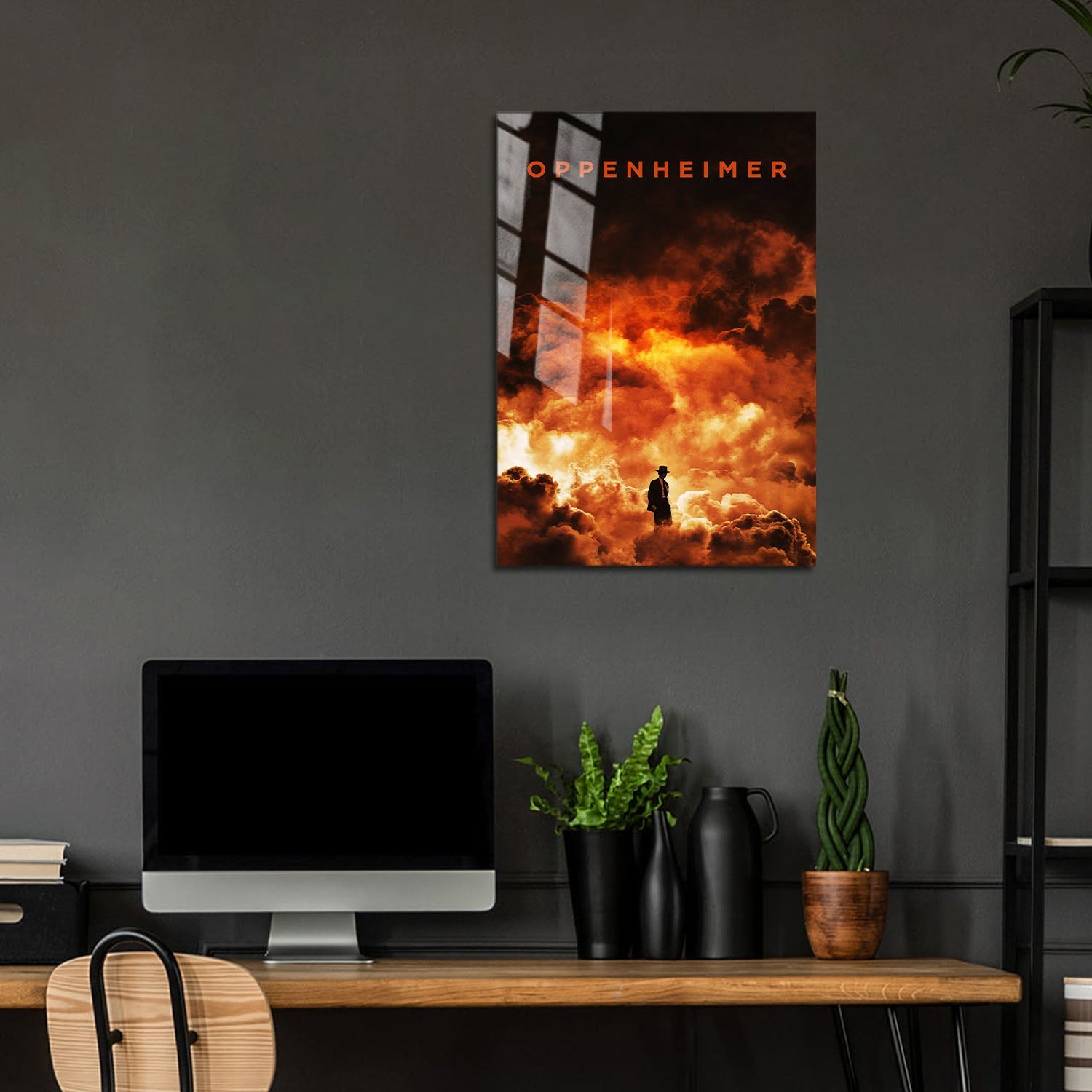 Flex Designs Metal Poster Oppenheimer Cinematic 5 x 7" Home Goods - Movie 2023 Movie Metal Poster