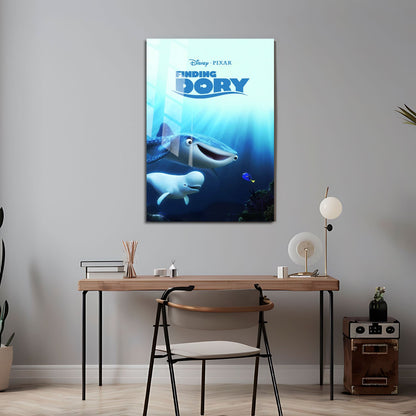 Flex Designs Metal Poster Finding Dory 24 x 36" Home Goods - Movie 2016 Movie Metal Poster