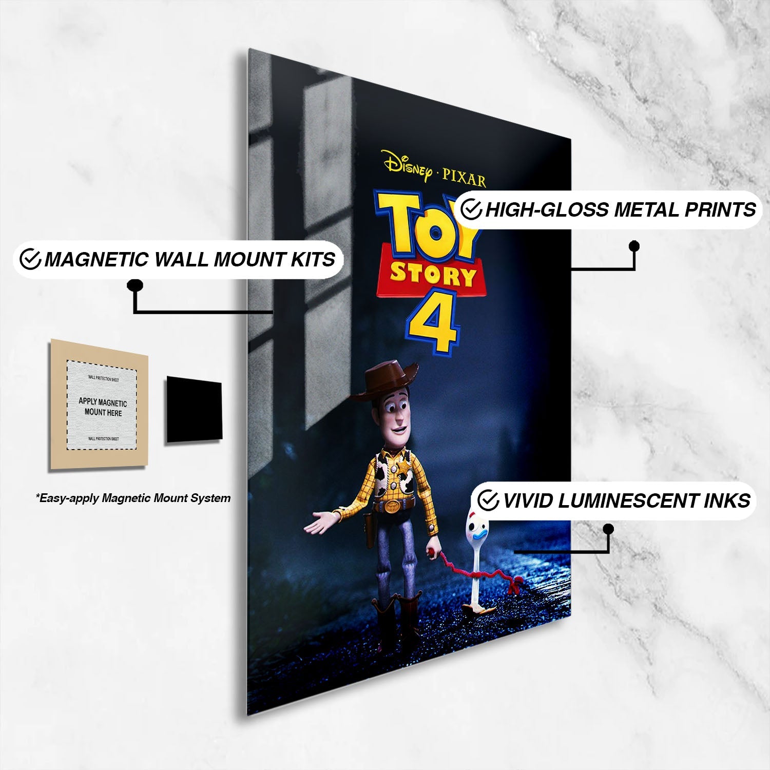 Flex Designs Metal Poster Toy Story 4 16 x 24" Home Goods - Movie 2019 Movie Metal Poster