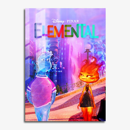 Flex Designs Metal Poster Elemental 11 x 17" Home Goods - Movie 2023 Movie Metal Poster