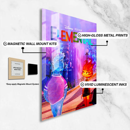 Flex Designs Metal Poster Elemental 16 x 24" Home Goods - Movie 2023 Movie Metal Poster