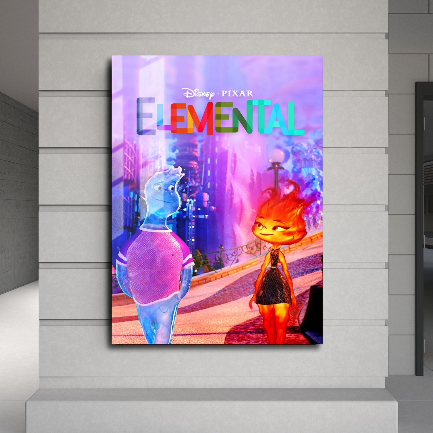 Flex Designs Metal Poster Elemental 24 x 36" Home Goods - Movie 2023 Movie Metal Poster