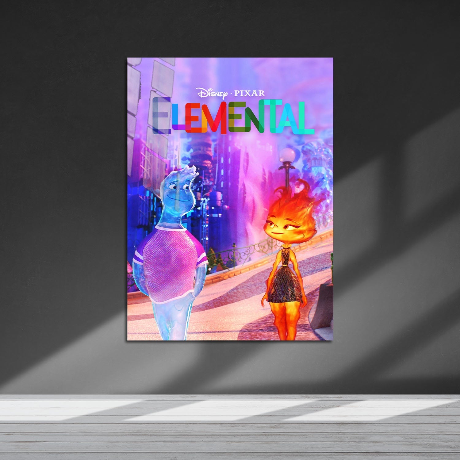 Flex Designs Metal Poster Elemental 5 x 7" Home Goods - Movie 2023 Movie Metal Poster