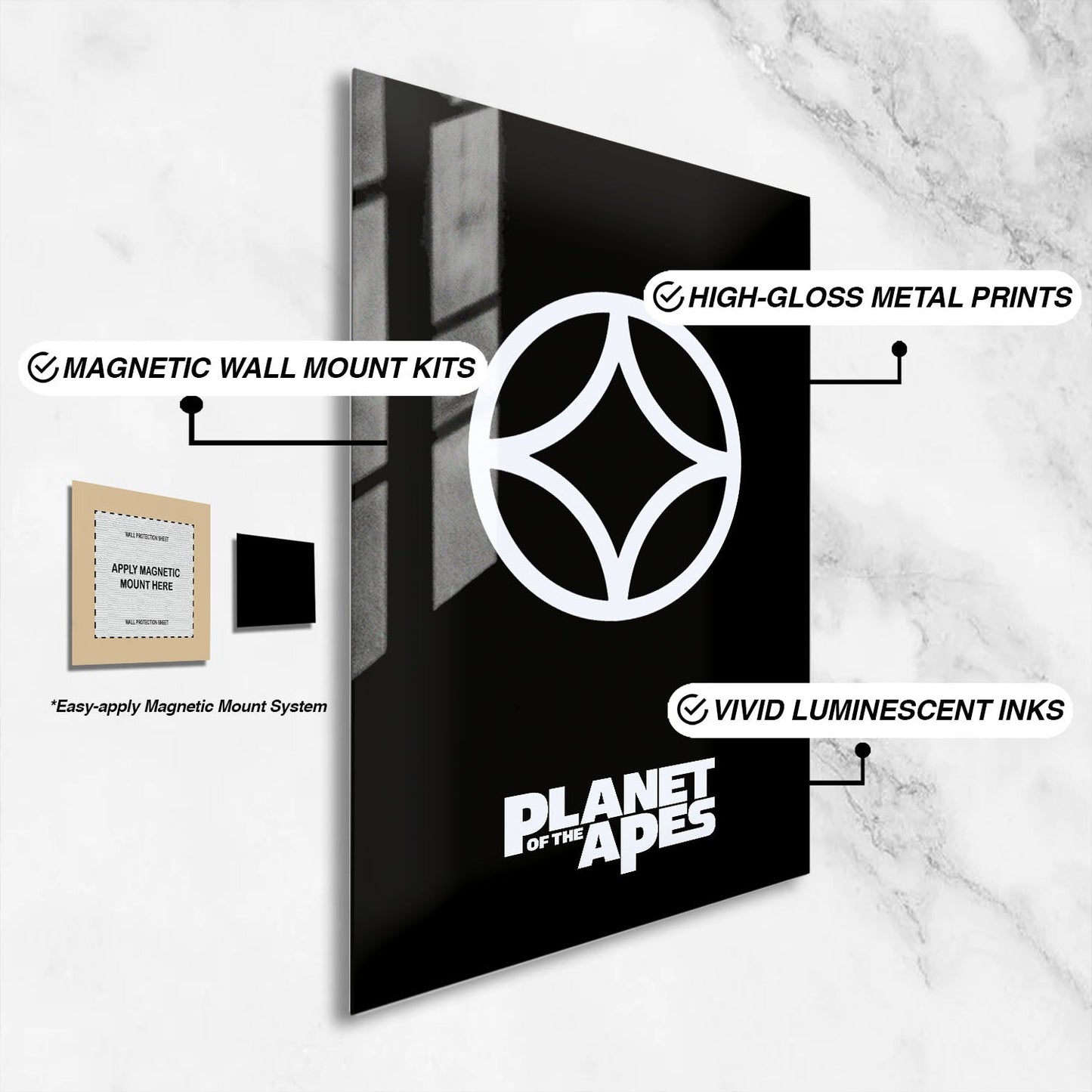 Flex Designs Metal Poster Planet of the Apes Franchise 16 x 24" Home Goods - Movie  Movie Metal Poster