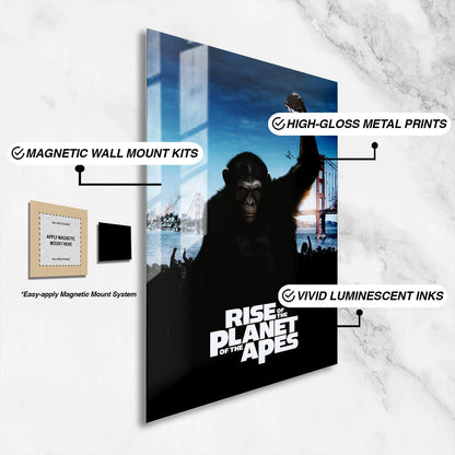 Flex Designs Metal Poster Rise of the Planet of the Apes 16 x 24" Home Goods - Movie 2011 Movie Metal Poster