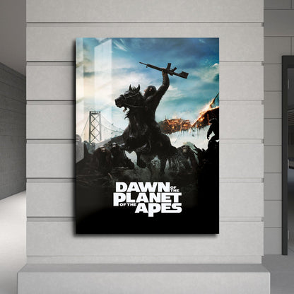 Flex Designs Metal Poster Dawn of the Planet of the Apes 24 x 36" Home Goods - Movie 2014 Movie Metal Poster