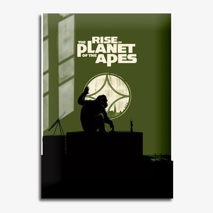 Flex Designs Metal Poster Rise of the Planet of the Apes Minimalist 11 x 17" Home Goods - Movie 2011 Movie Metal Poster