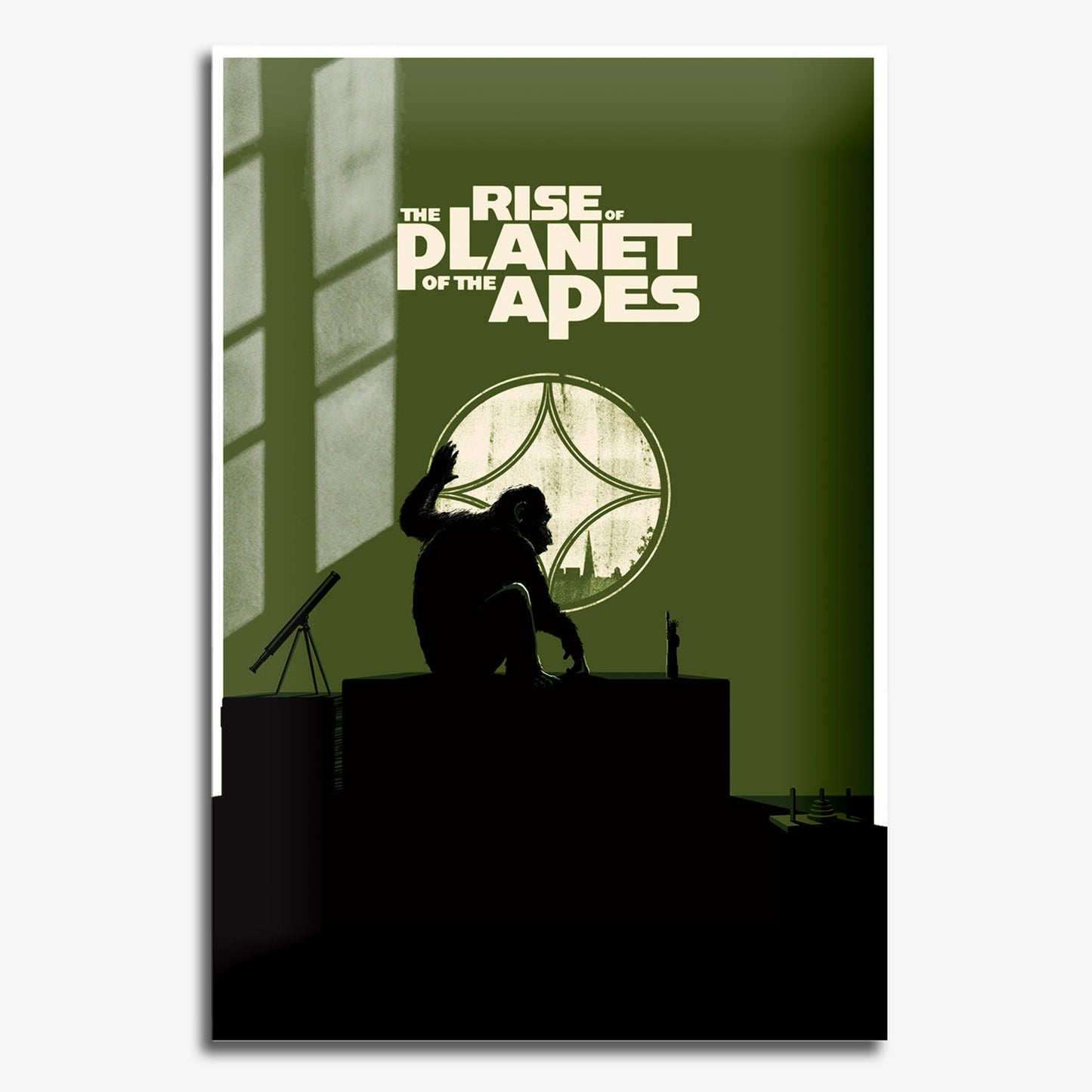 Flex Designs Metal Poster Rise of the Planet of the Apes Minimalist 11 x 17" Home Goods - Movie 2011 Movie Metal Poster