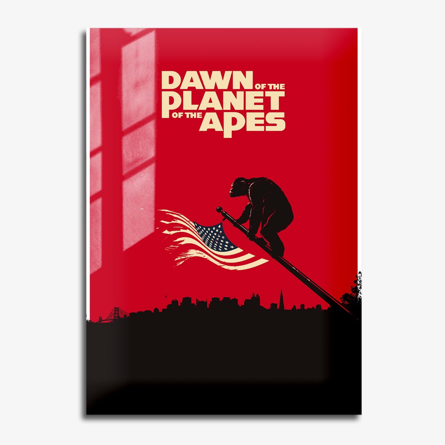Flex Designs Metal Poster Dawn of the Planet of the Apes Minimalist 11 x 17" Home Goods - Movie 2014 Movie Metal Poster