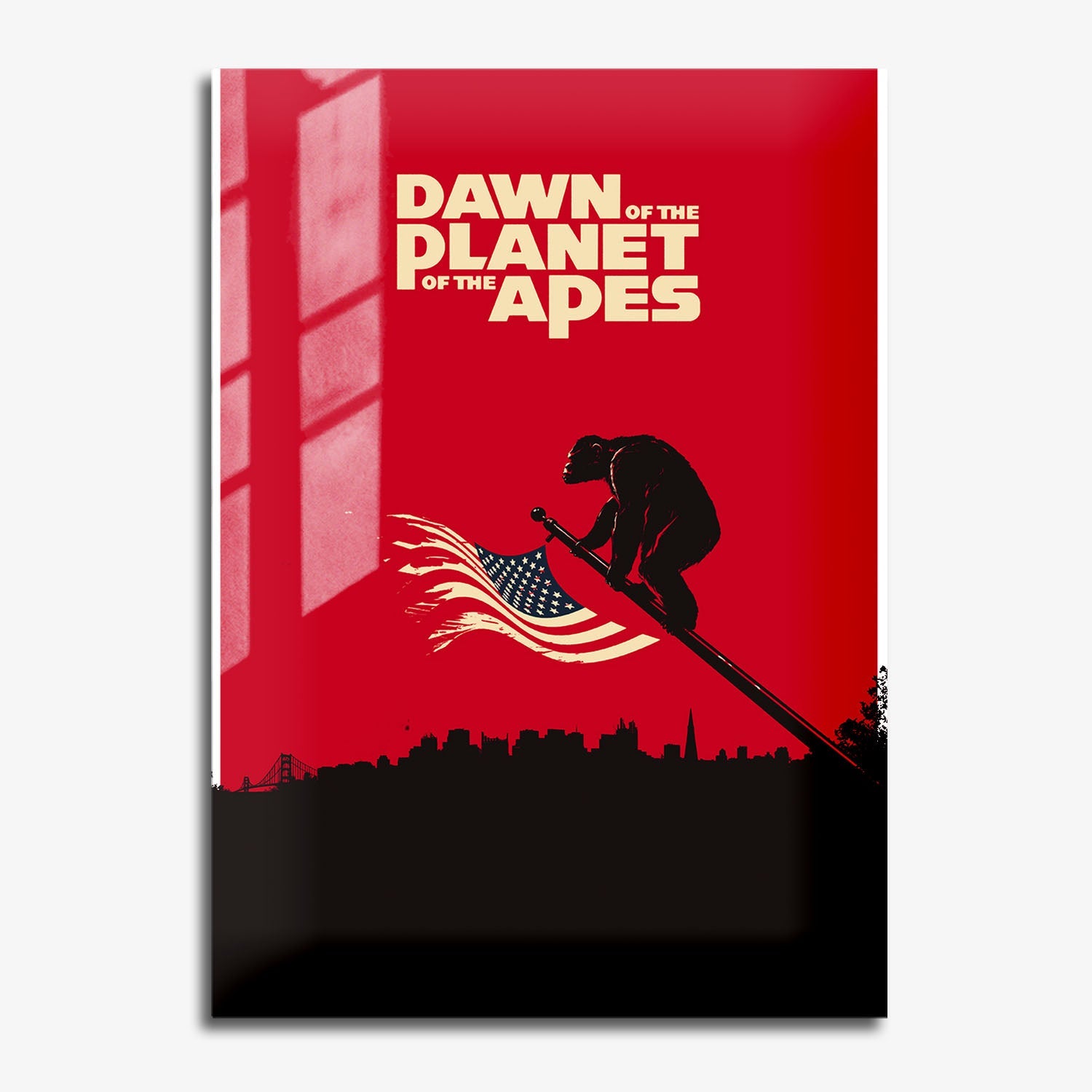 Flex Designs Metal Poster Dawn of the Planet of the Apes Minimalist 11 x 17" Home Goods - Movie 2014 Movie Metal Poster