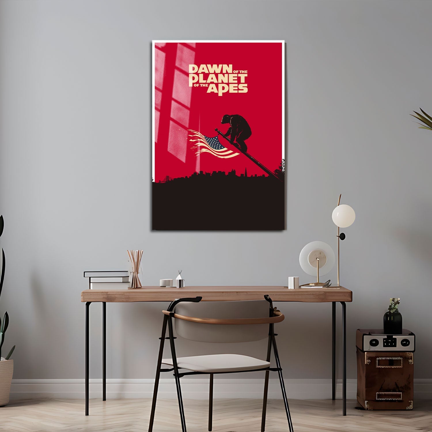 Flex Designs Metal Poster Dawn of the Planet of the Apes Minimalist 24 x 36" Home Goods - Movie 2014 Movie Metal Poster