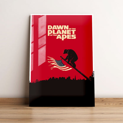 Dawn of the Planet of the Apes Minimalist Movie Metal Poster