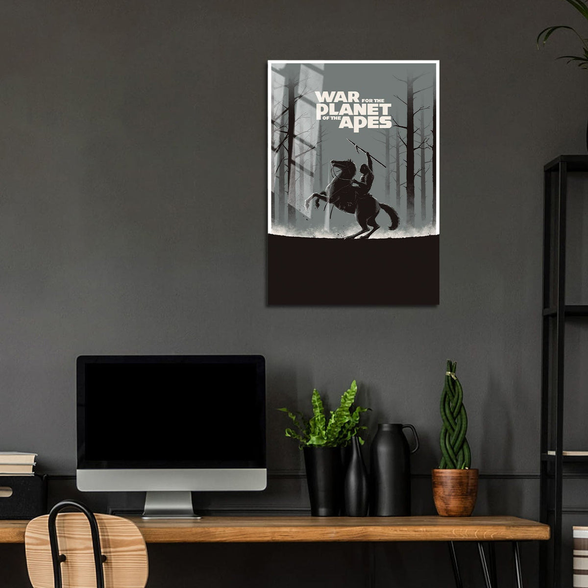 Flex Designs Metal Poster War for the Planet of the Apes Minimalist 5 x 7" Home Goods - Movie 2017 Movie Metal Poster