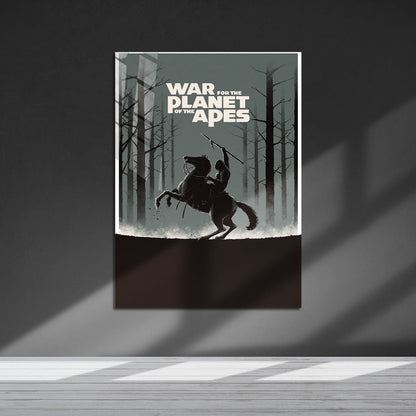 Flex Designs Metal Poster War for the Planet of the Apes Minimalist 5 x 7" Home Goods - Movie 2017 Movie Metal Poster
