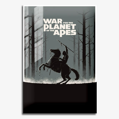 Flex Designs Metal Poster War for the Planet of the Apes Minimalist 11 x 17" Home Goods - Movie 2017 Movie Metal Poster