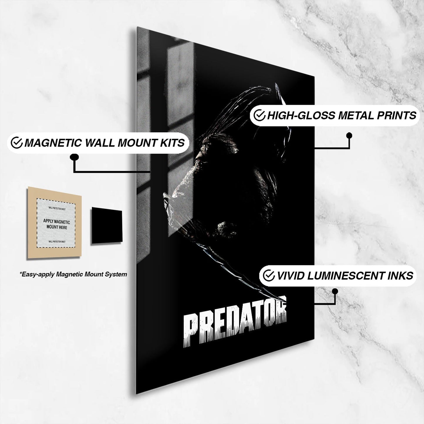 Flex Designs Metal Poster Predator Franchise 16 x 24" Home Goods - Movie  Movie Metal Poster