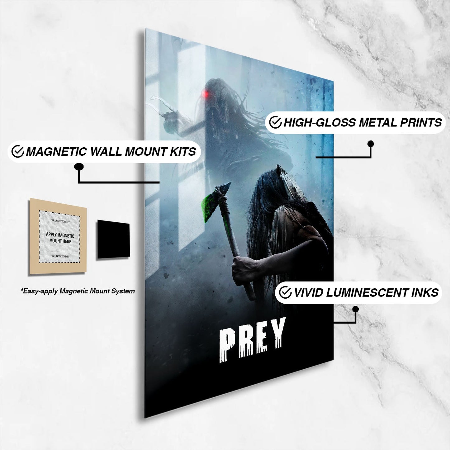 Flex Designs Metal Poster Prey 16 x 24" Home Goods - Movie 2022 Movie Metal Poster