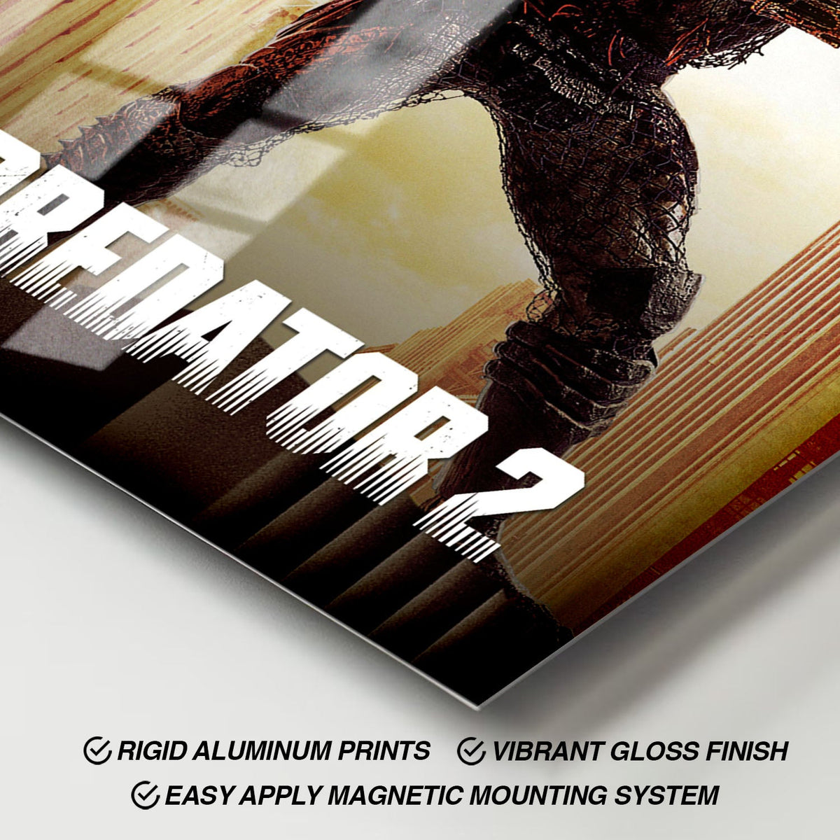 Flex Designs Metal Poster Predator 2 Classic 11 x 17" Home Goods - Movie 1990 Movie Metal Poster