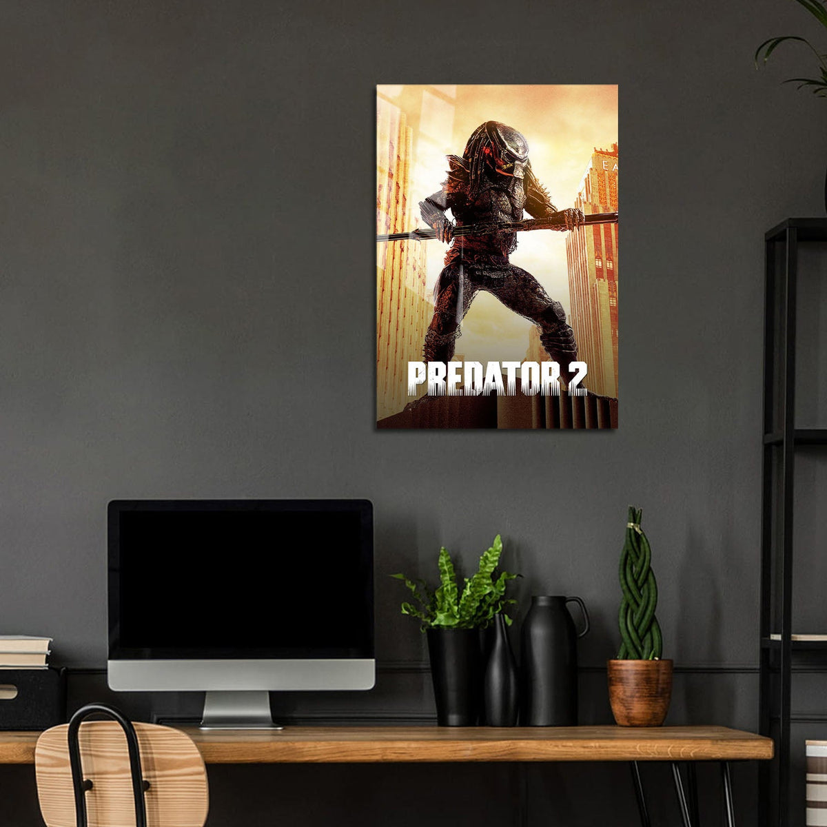 Flex Designs Metal Poster Predator 2 Classic 5 x 7" Home Goods - Movie 1990 Movie Metal Poster