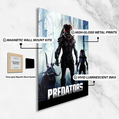 Flex Designs Metal Poster Predators Classic 16 x 24" Home Goods - Movie 2010 Movie Metal Poster
