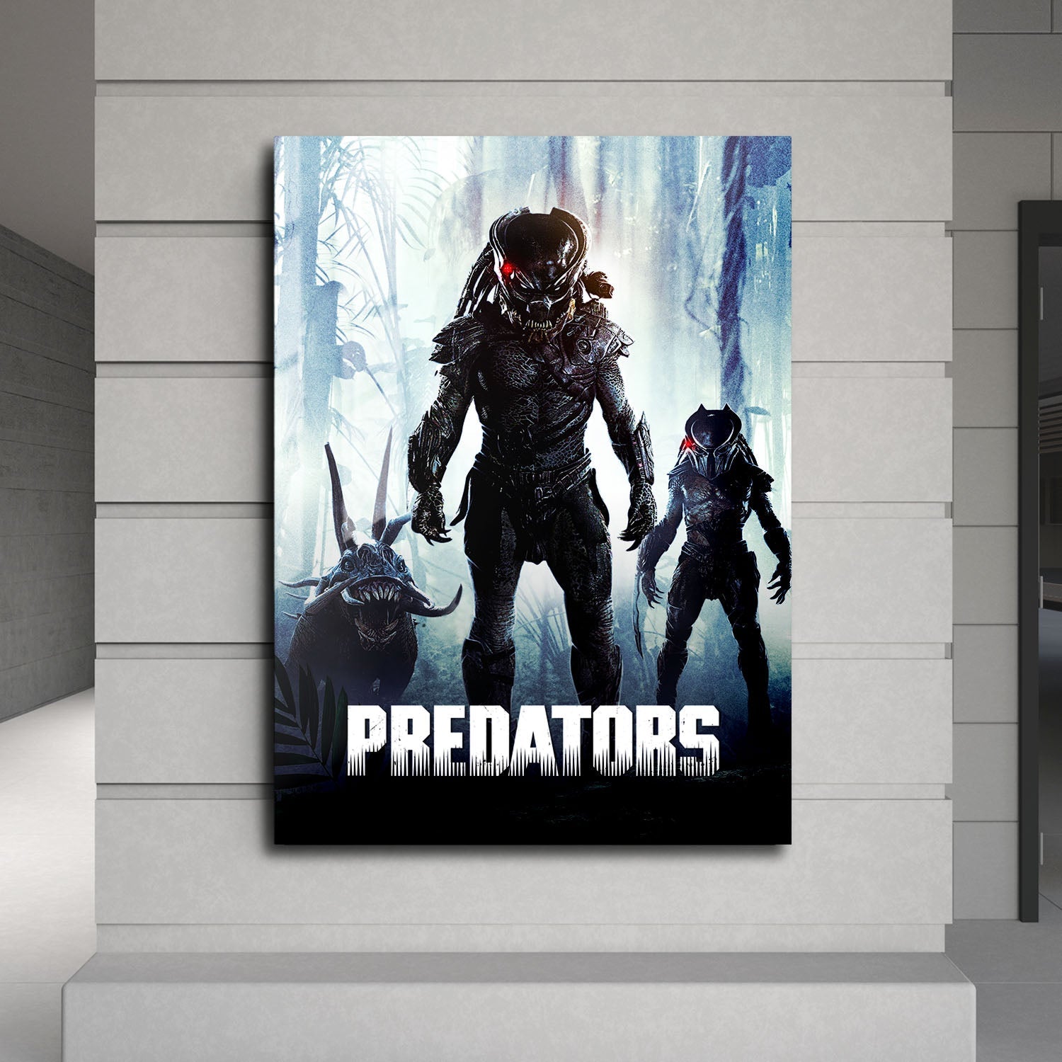 Flex Designs Metal Poster Predators Classic 24 x 36" Home Goods - Movie 2010 Movie Metal Poster