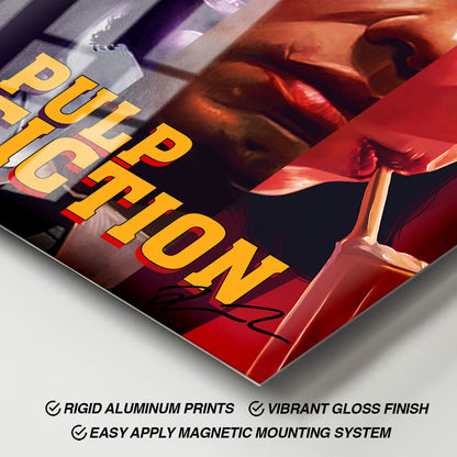 Flex Designs Metal Poster Pulp Fiction Key Art 11 x 17" Home Goods - Movie 1994 Movie Metal Poster