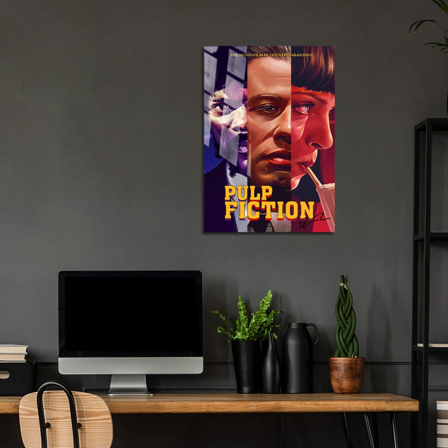 Flex Designs Metal Poster Pulp Fiction Key Art 5 x 7" Home Goods - Movie 1994 Movie Metal Poster